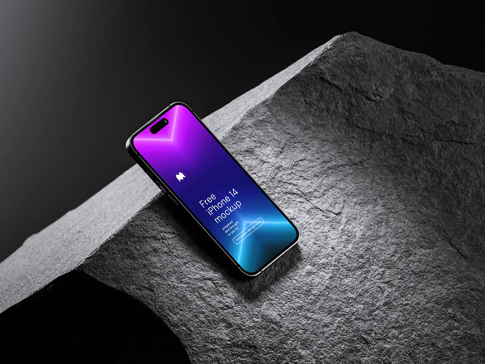 iPhone di mockup rock -