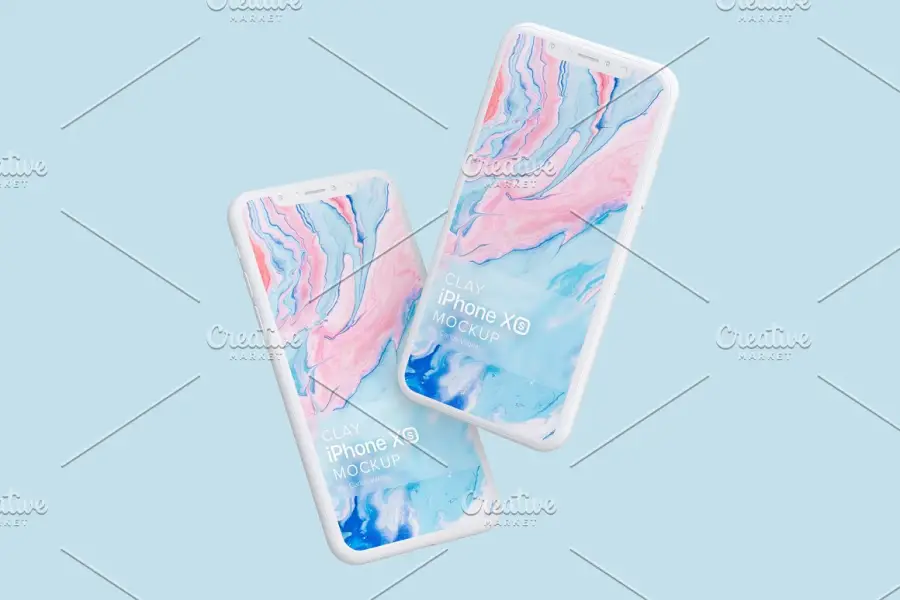 Mockup iPhone XS Tanah Liat 05 -