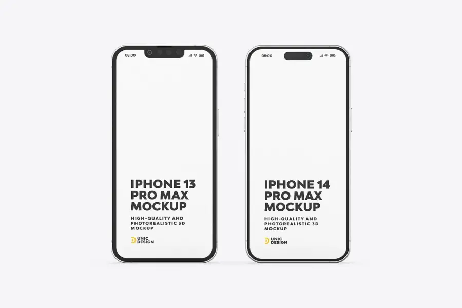 Mockup iPhone 13 dan iPhone 14 -