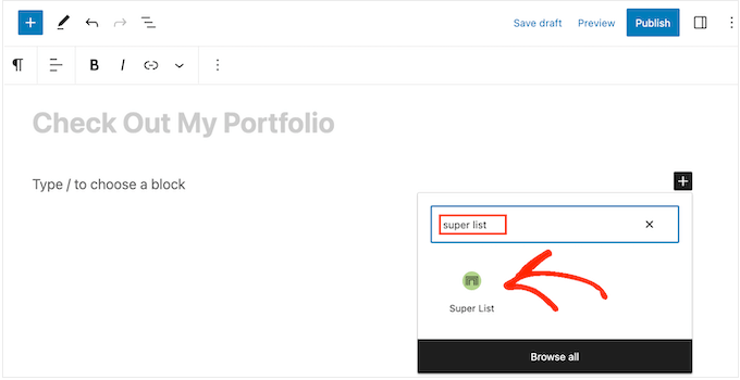 超级列表 WordPress 块 The Super List WordPress block