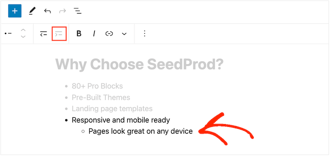 如何在 WordPress 中创建嵌套列表 How to create a nested list in WordPress