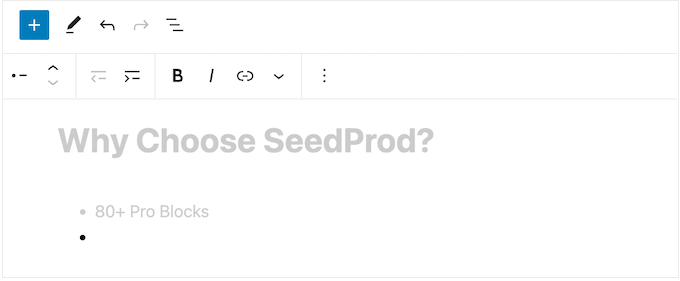 向 WordPress 添加项目符号列表 Adding a bullet point list to WordPress
