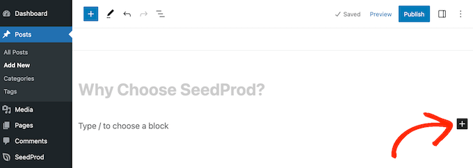 向 WordPress 网站添加块 Adding a block to a WordPress website