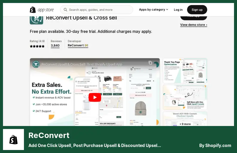 ReConvert - добавьте дополнительные продажи в один клик, дополнительные продажи после покупки и дополнительные продажи со скидкой