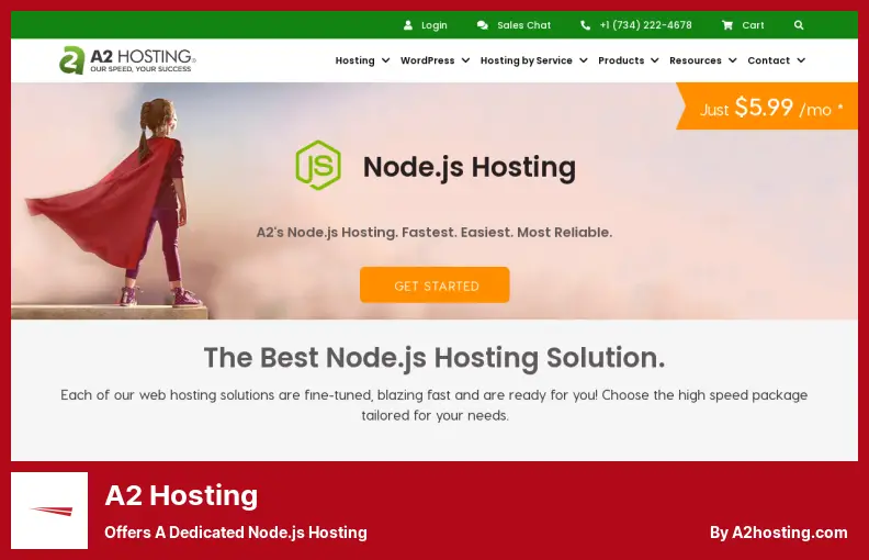استضافة A2 - تقدم استضافة Node.js مخصصة