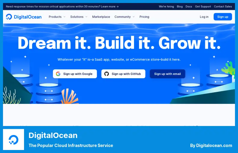 DigitalOcean - خدمة البنية التحتية السحابية الشهيرة