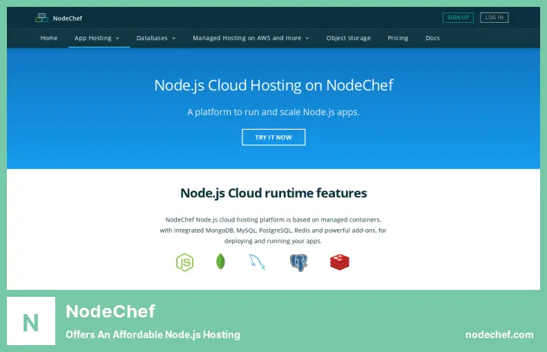 NodeChef - يقدم استضافة Node.js ميسورة التكلفة