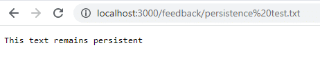 Screenshot: browser che ha aperto correttamente il secondo file di test.