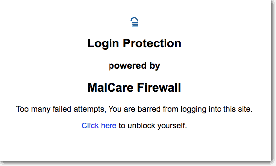 การป้องกันการเข้าสู่ระบบ malcare