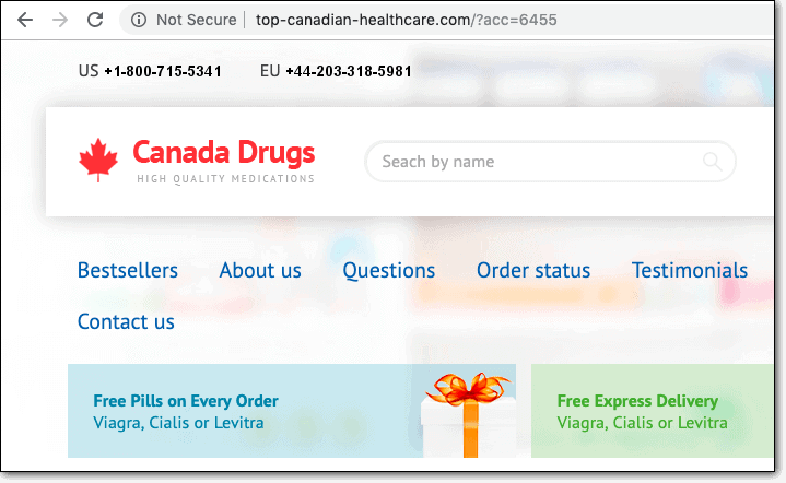 ตัวอย่างการแฮ็ก wordpress pharma