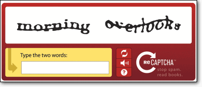 Implementa la protezione Captcha