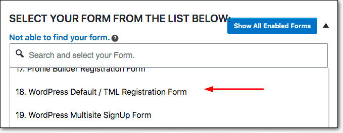modulo di registrazione tml