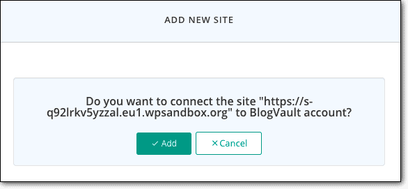 blogvault 添加站点