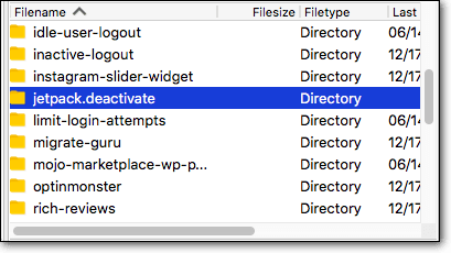 插件停用filezilla
