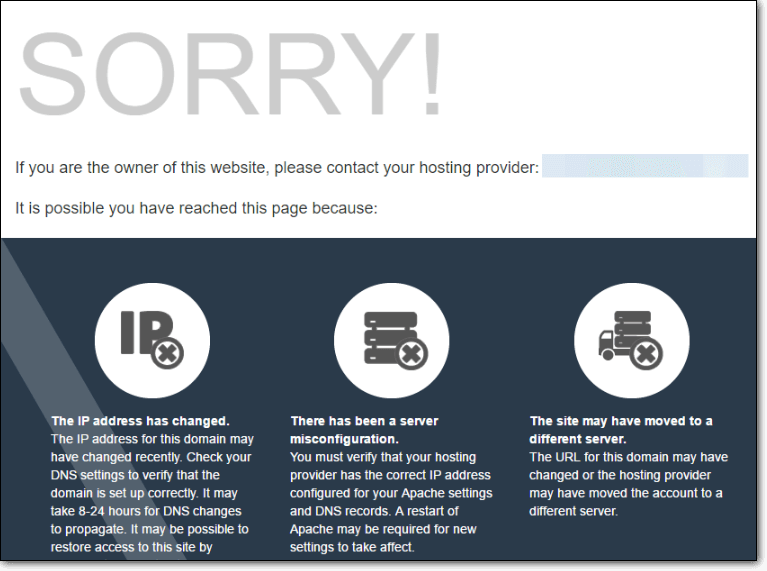 Web ホスト停止サイト
