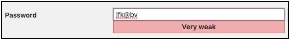password debole di wordpress