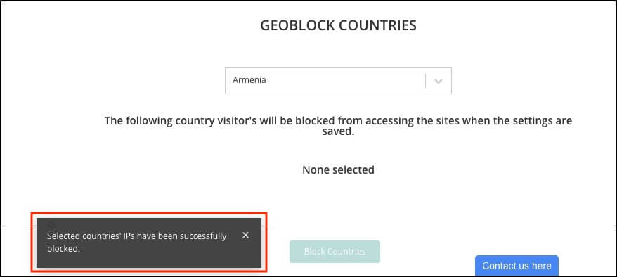 malcare blocco geografico