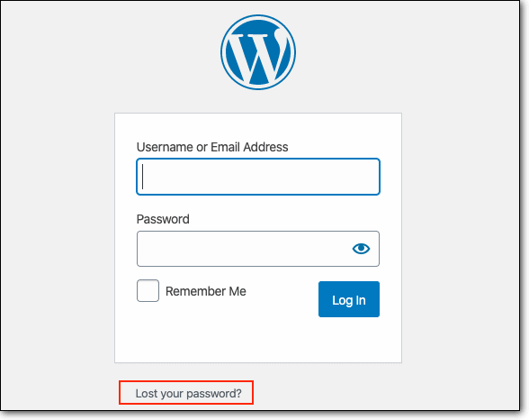 Password persa su WordPress