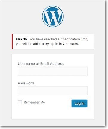 Raggiunto il limite di accesso a WordPress