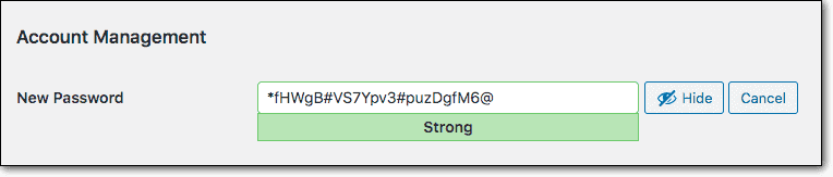 Usa password complesse