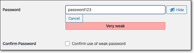 WordPress è sicuro se ci sono credenziali di accesso WordPress deboli?