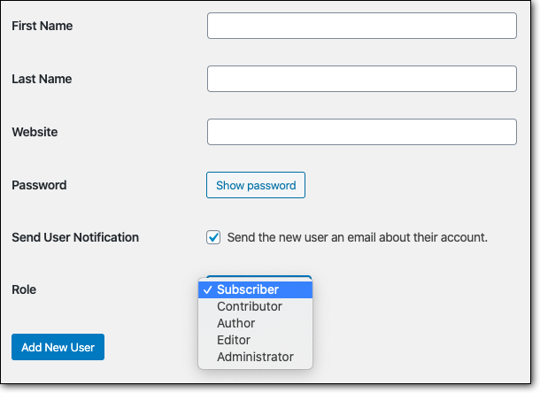 Ruolo utente in WordPress
