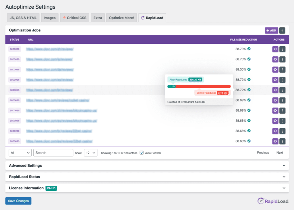 RapidLoad Optimizasyon İşleri
