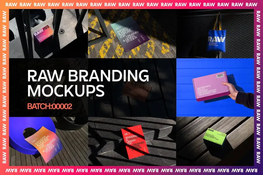 RAW - Mockup de sacola grátis -