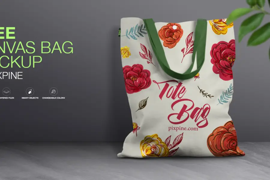 Mockup de bolsa de lona grátis -