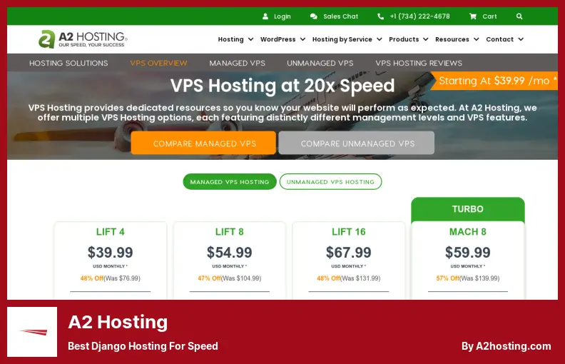 A2 Hosting - Hosting Django Terbaik untuk Kecepatan