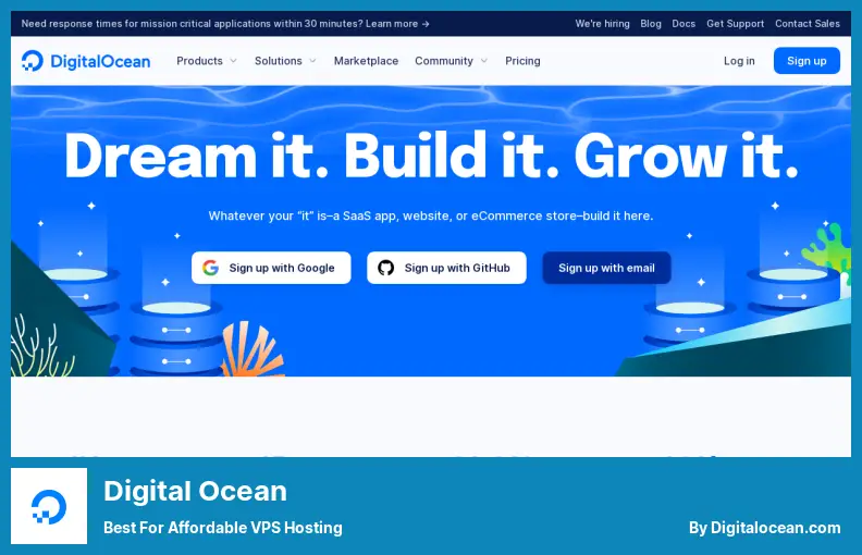 Digital Ocean - Terbaik untuk Hosting VPS Terjangkau