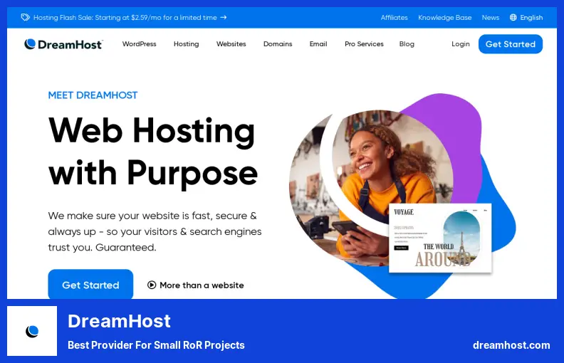 DreamHost - Penyedia Terbaik untuk Proyek RoR Kecil