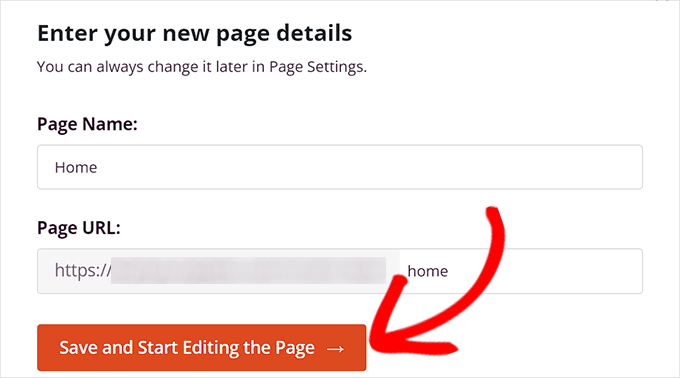 ป้อนรายละเอียดหน้าของคุณ Enter your page details