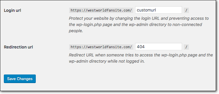 ubah url login wordpress