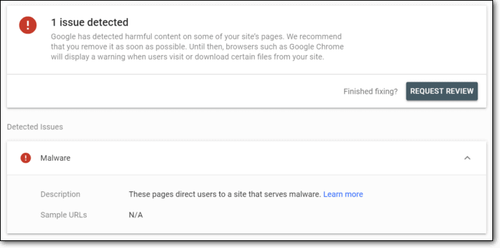malware konsol pencarian google