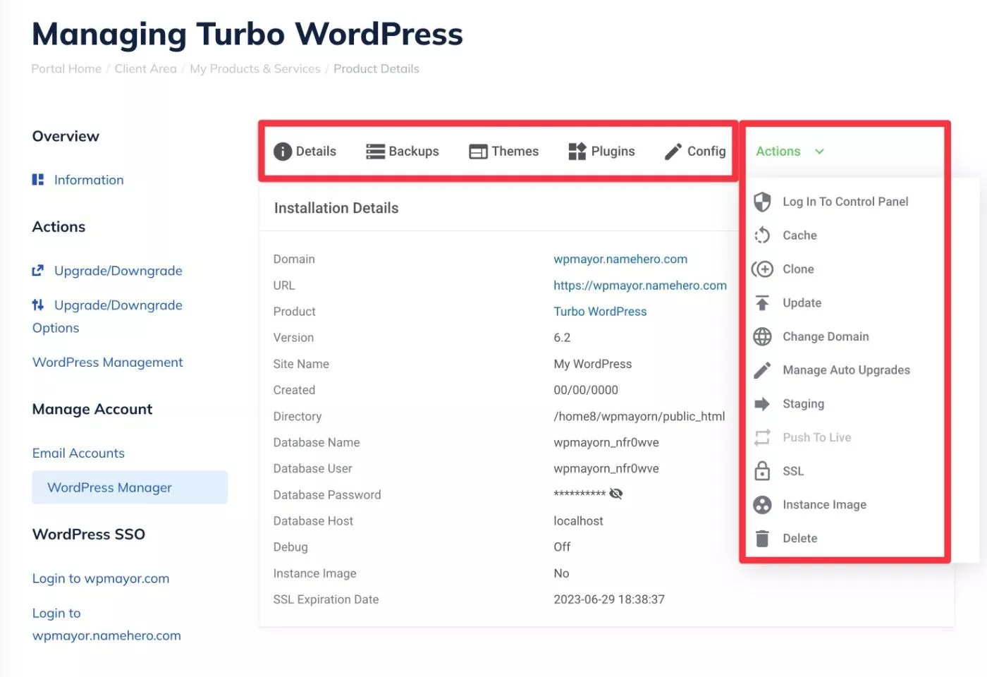 WordPress-Dashboard
