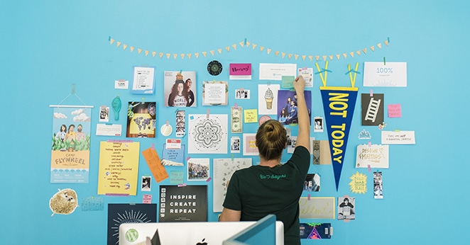 parede de inspiração azul de design