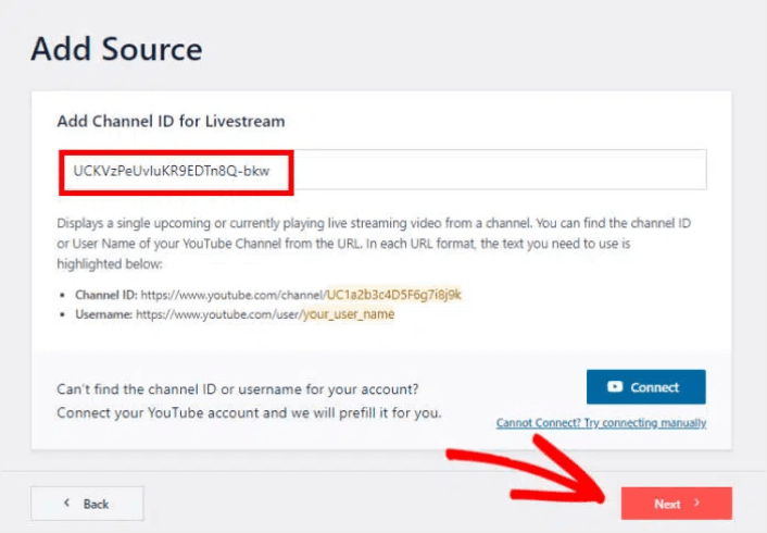 チャンネルを YouTube Feed Pro に追加する