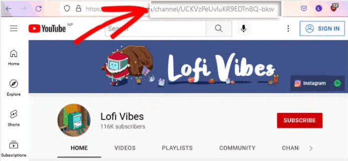 チャンネル ID YouTube をコピーします