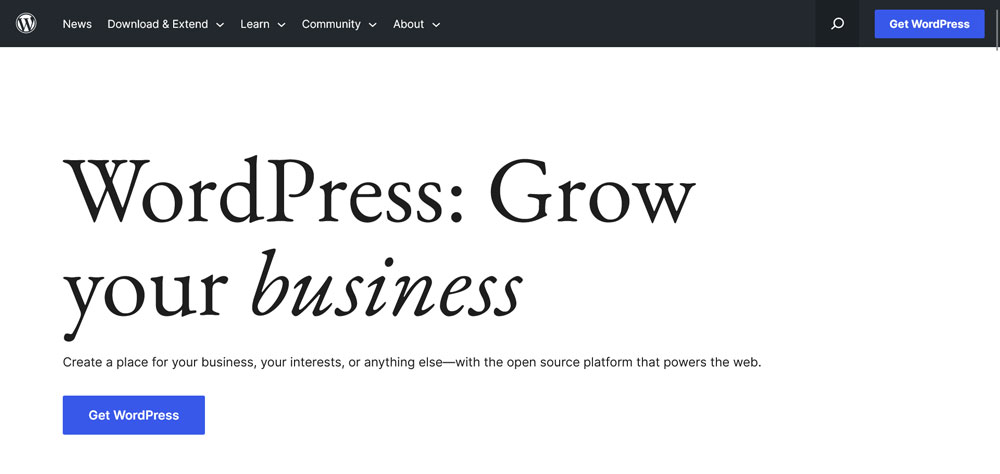 wordpress é uma ferramenta gratuita de criação de sites