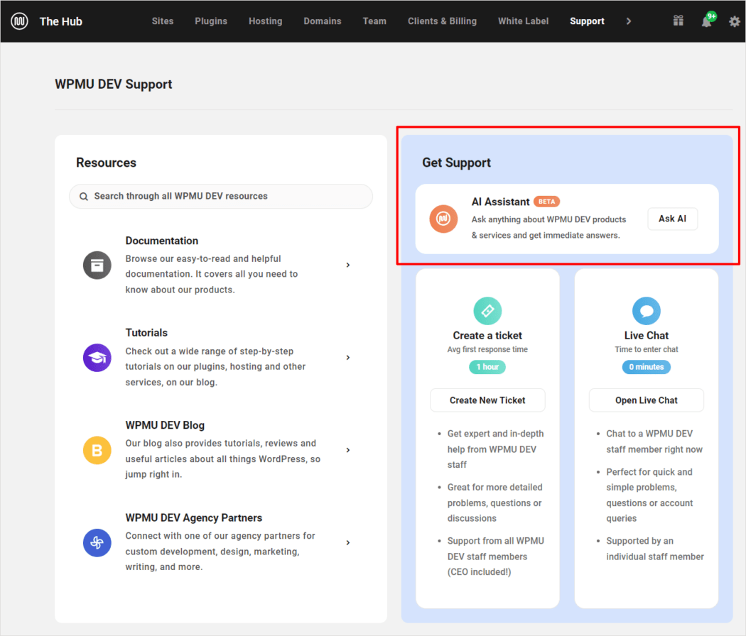 The Hub - Suporte- Ai Assistant