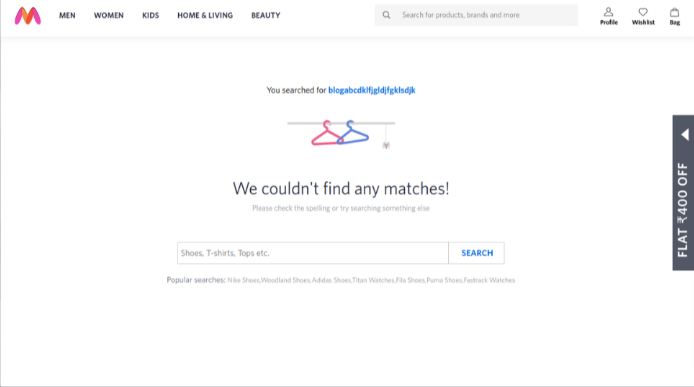 myntra404errorpage 种子产品 Myntra eCommerce 404 page