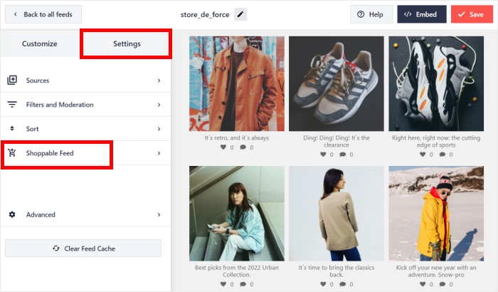 gotoshoppblefeedjpg SeedProd Smash Balloon shoppable instagram feed