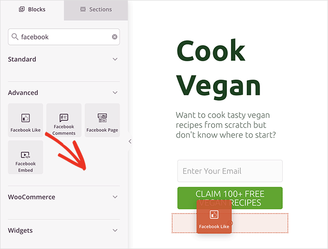 facebooklike buttonblock SeedProd aadd a Facebook like button to your site with SeedProd