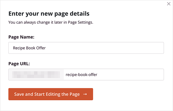 landingpagenameurl SeedProd enter your landing page details
