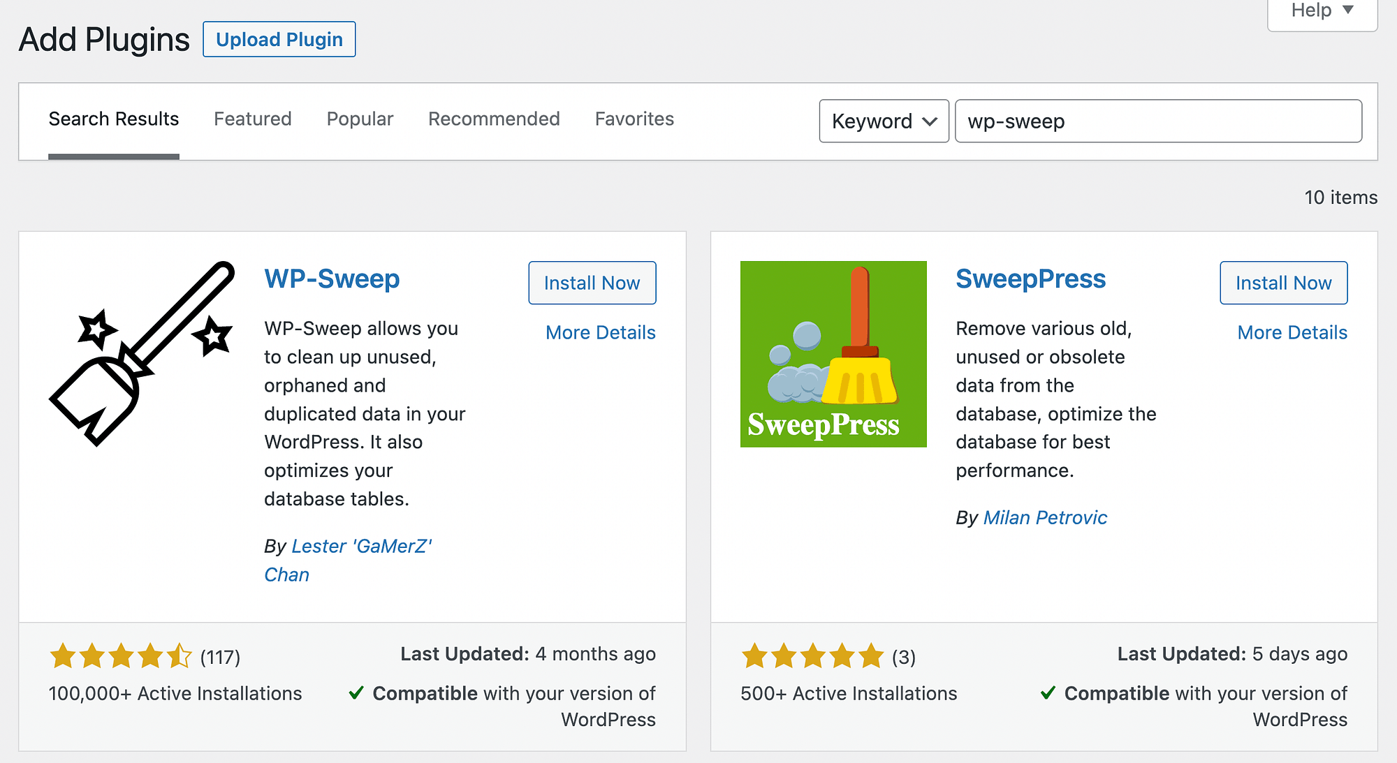 Installare WP-Sweep per pulire la cronologia delle revisioni di WordPress.