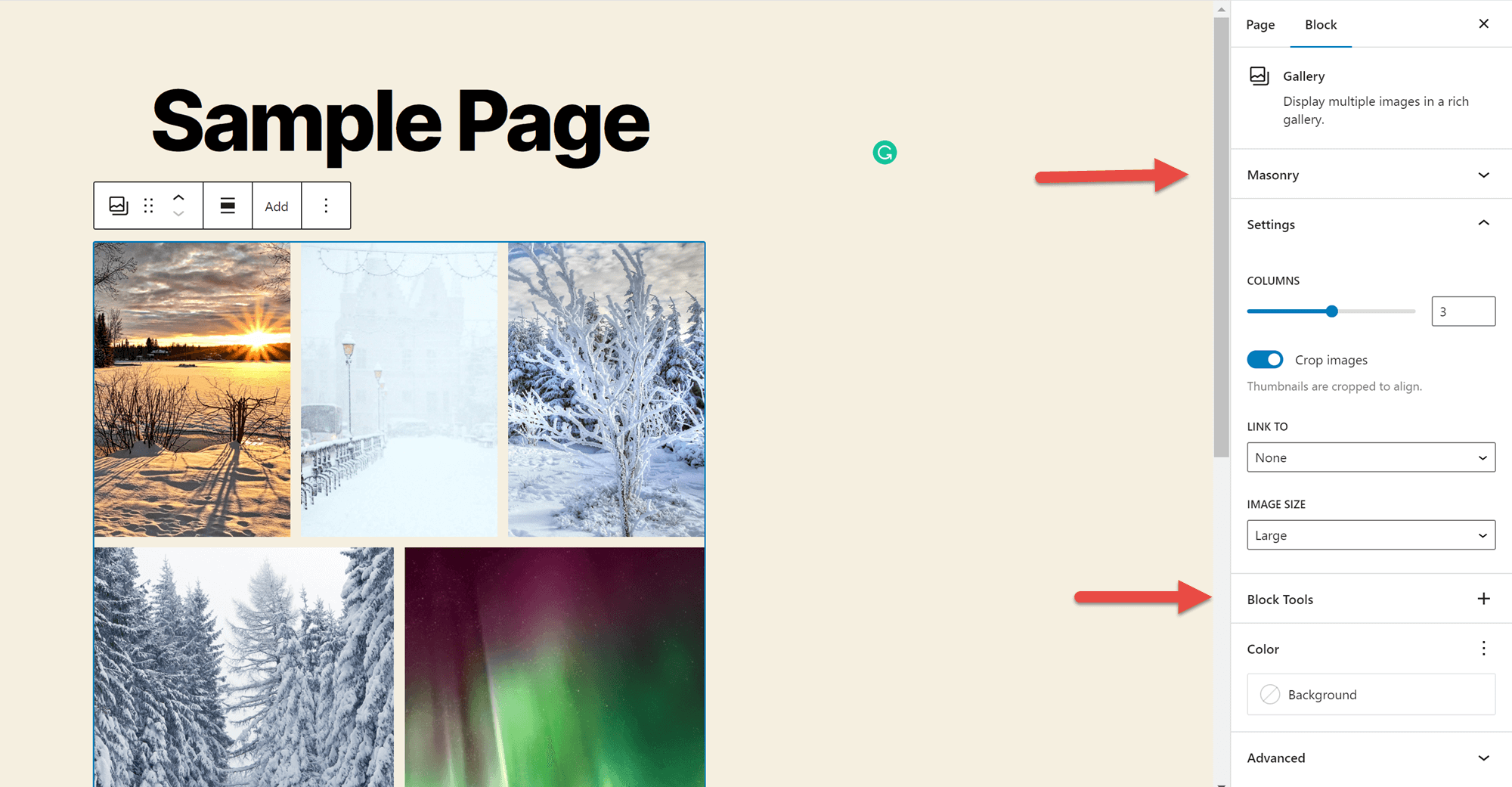 Come creare una galleria in WordPress: opzioni Otter