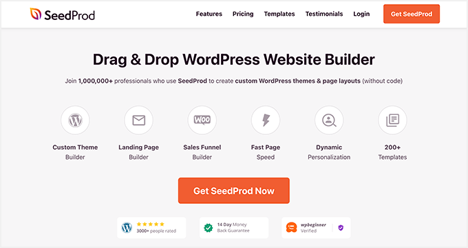 SeedProd-Seitenersteller SeedProd page builder
