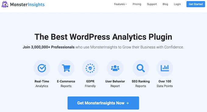 Das MonsterInsights Google Analytics-Plugin The MonsterInsights Google Analytics plugin