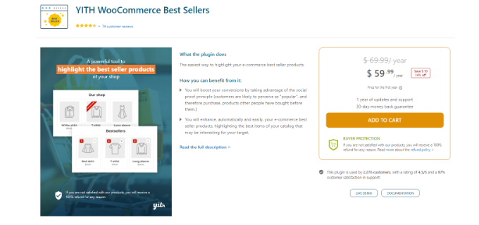 YITH WooCommerce Bestseller YITH WooCommerce best sellers